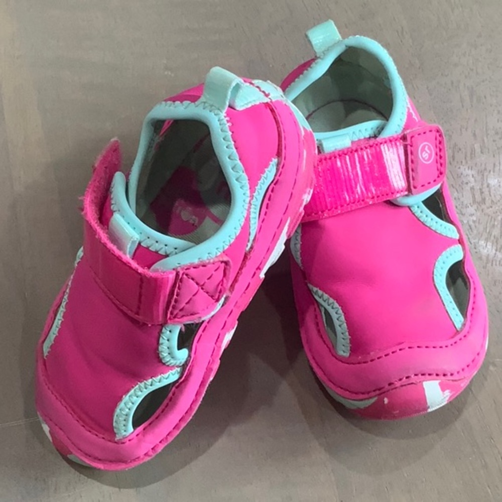 Stride Rite Pink and Aqua Toddler Water-Friendly Sandals